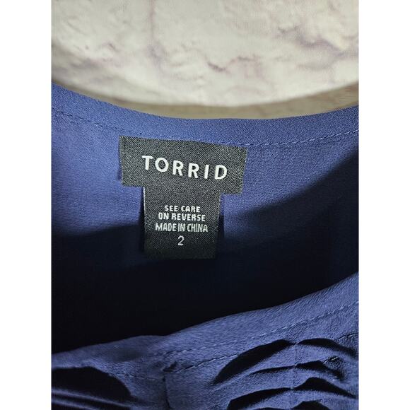 Torrid Women's Camisole Tank Top Blue Size 2 Adjustable Straps‎ - Picture 5 of 6